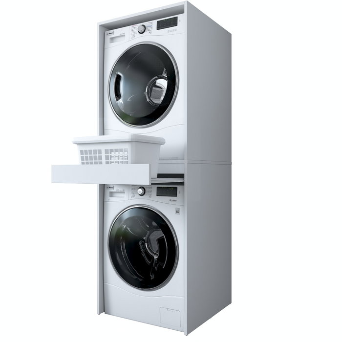 Hanah Home KD113 - 3856 Armario de Baño Blanco 66.6x189x65 cm